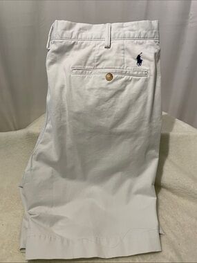 Ralph Lauren White Polo Chino with Navy & Yellow Trim